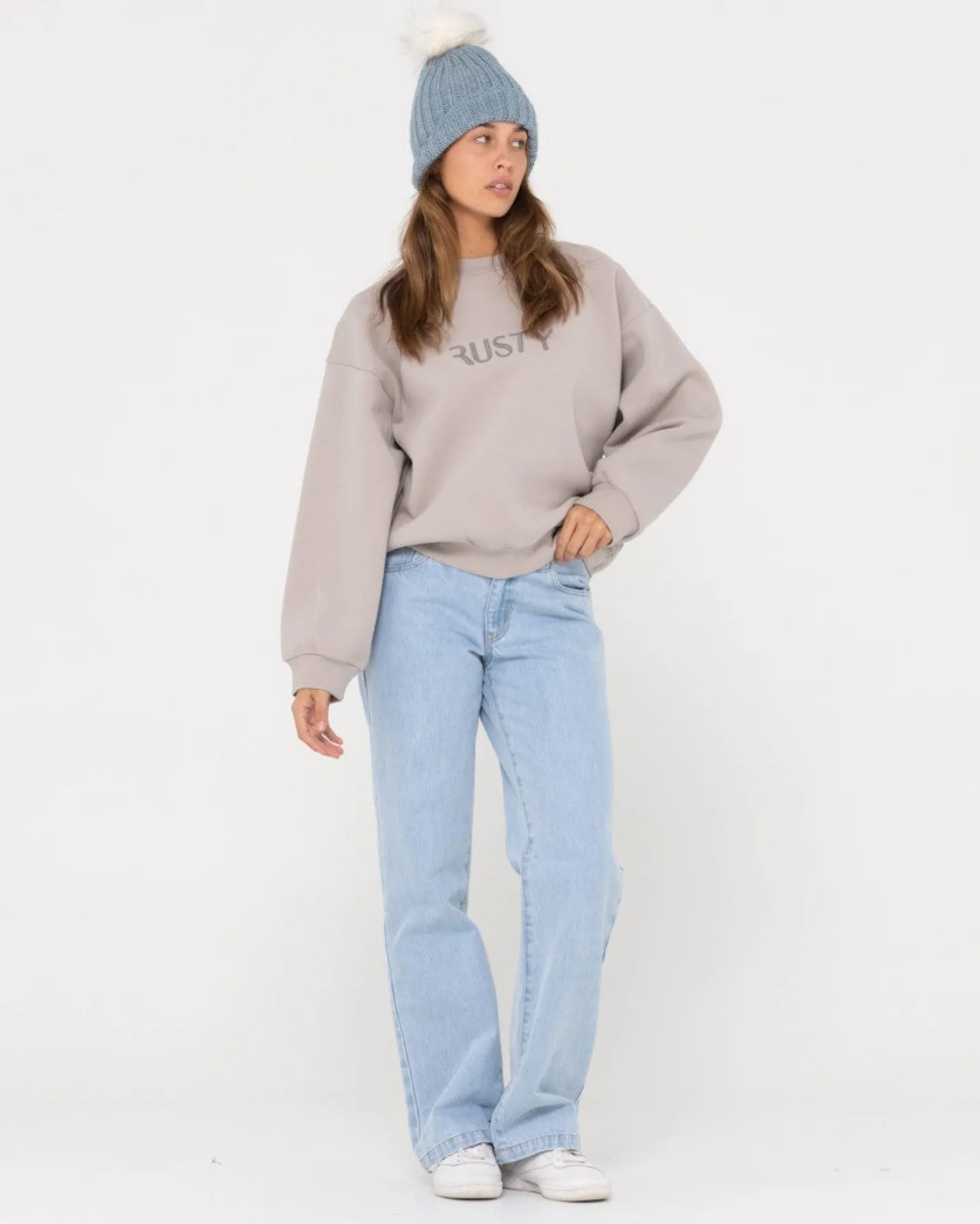Polar De Cuello Redondo Extragrande Con Firma>Rusty Store