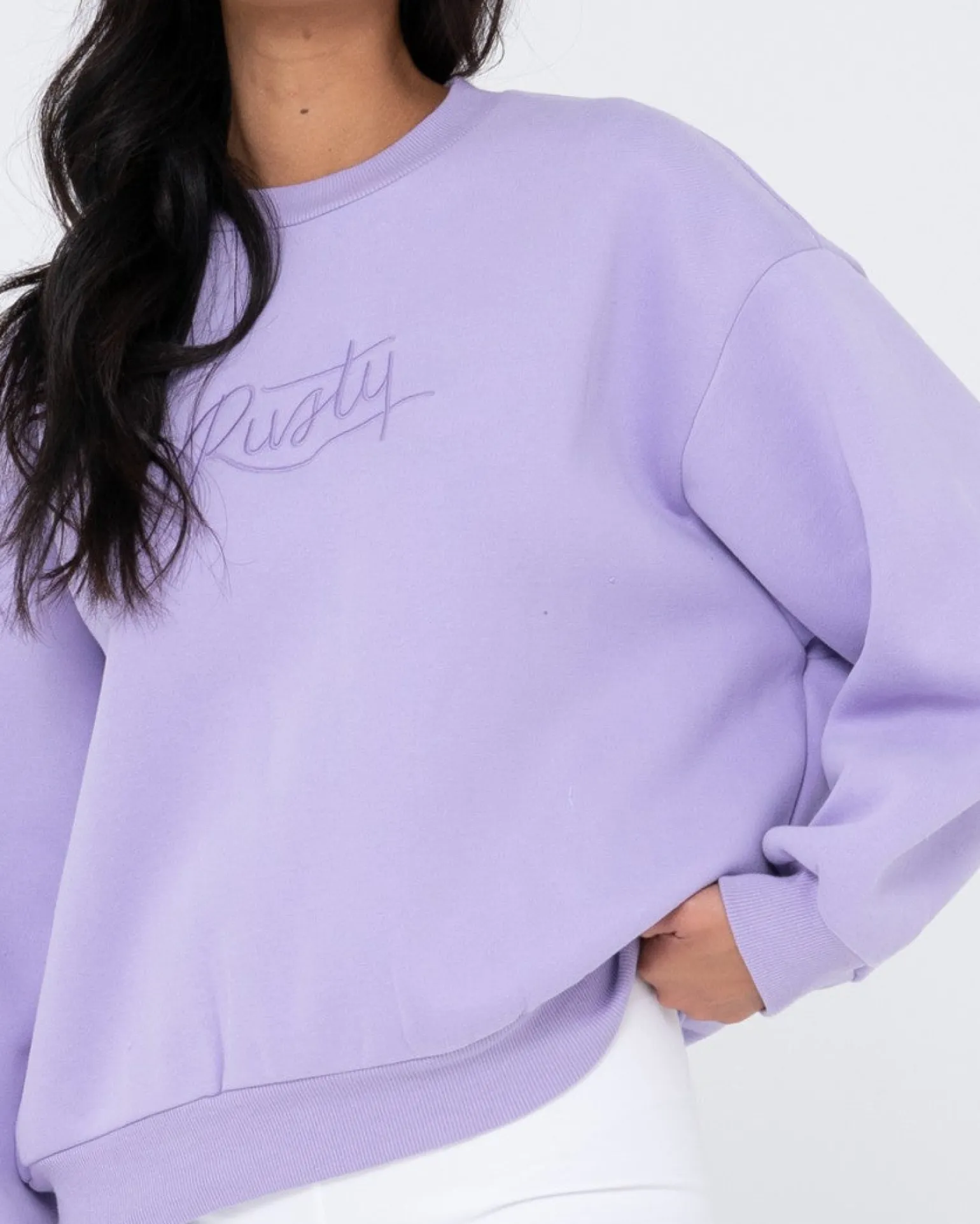 Polar Extragrande Con Cuello Redondo Y Texto>Rusty Fashion