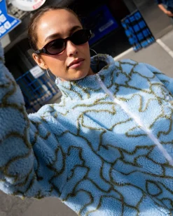 Polar Sherpa Con Cremallera Y Estampado Low Tides>Rusty Best Sale