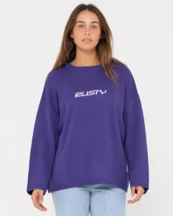 Punto Rider Relajado Con Cuello Redondo>Rusty Best Sale