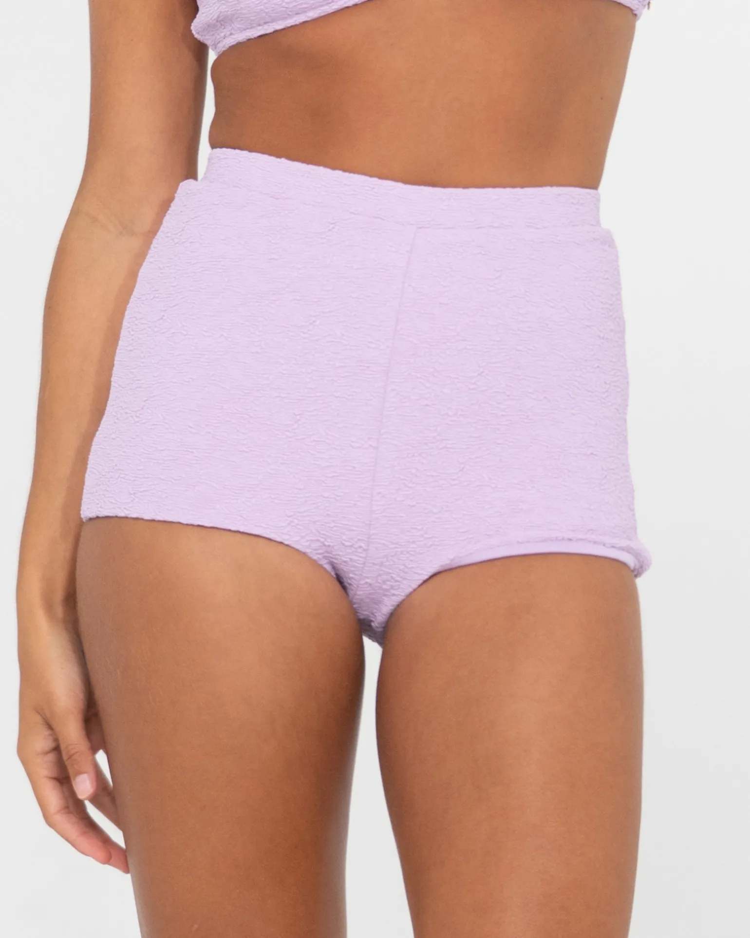 Shorts Surferos De Talle Alto Con Textura De Sandalo>Rusty Shop