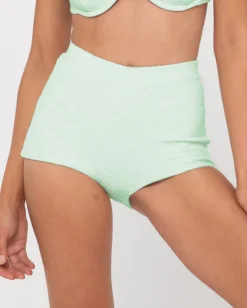 Shorts Surferos De Talle Alto Con Textura De Sandalo>Rusty Online