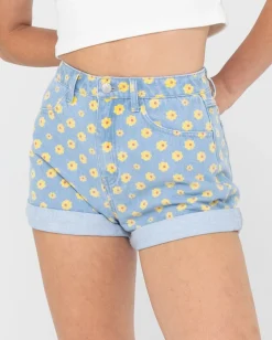 Shorts Vaqueros De Talle Alto Daisy><noscript><img width=