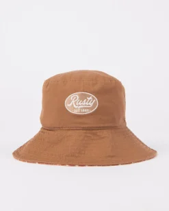 Sombrero De Pescador Estampado Reversible Vacay Time>Rusty Cheap