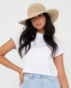 Sombrero De Playa De Paja De Ala Ancha Romance>Rusty Shop