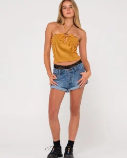 Top Con Cuello Halter A Rayas Emma><noscript><img width=