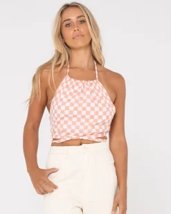 Top Con Cuello Halter Bad Habits>Rusty Hot