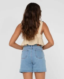 Top Corto Con Estampado Floral Magnolia>Rusty Clearance