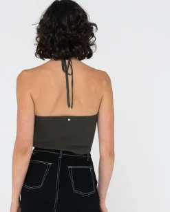 Top Corto De Punto Con Cuello Halter Laura><noscript><img width=