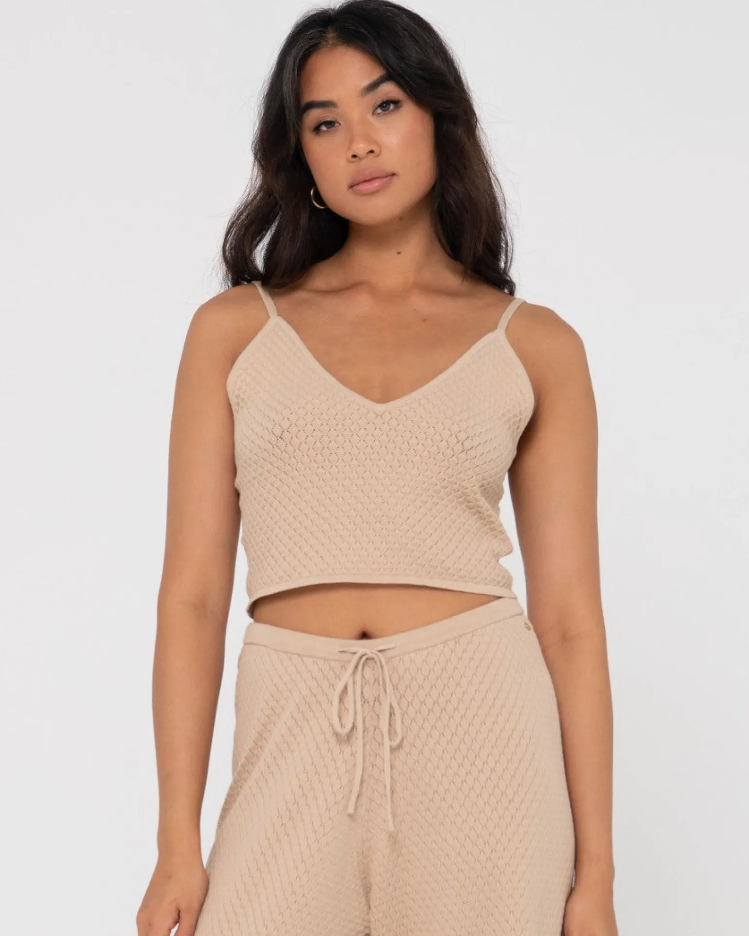 Top Corto De Tirantes De Punto Con Cuello En V Florence>Rusty Shop