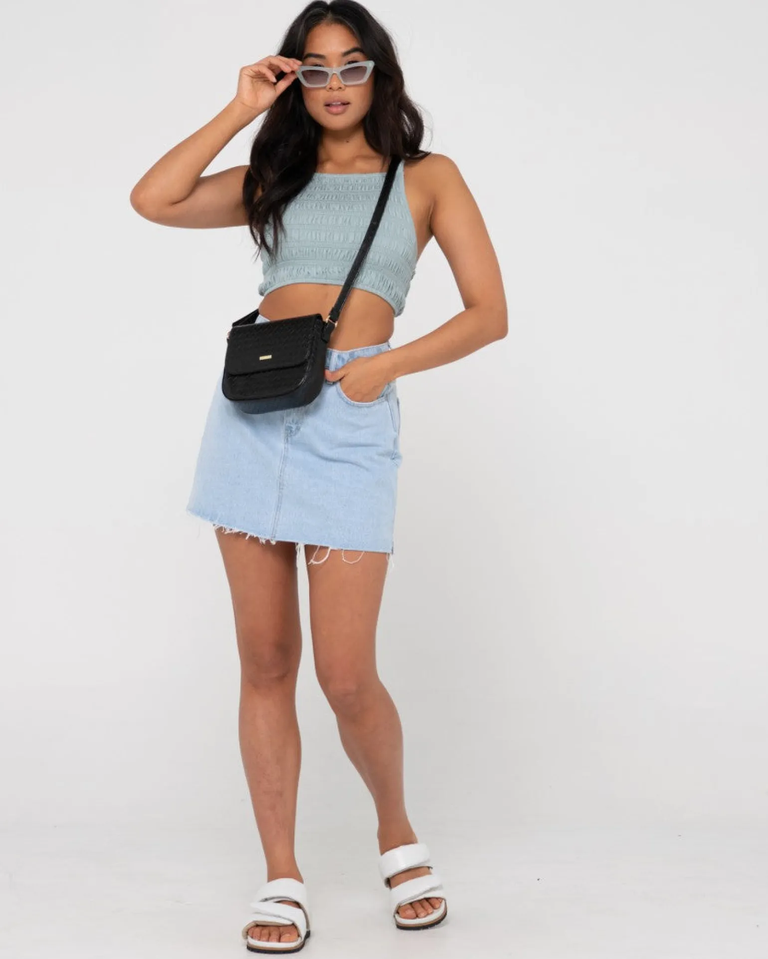 Top Corto Fruncido Danielle>Rusty Best Sale