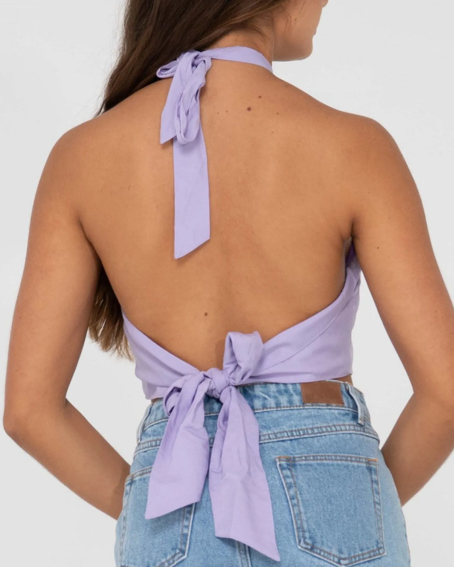 Top Corto Halter Retorcido Harlet>Rusty Best Sale