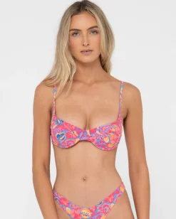 Top De Bikini Balconette Con Estampado Rio Hibiscus>Rusty Fashion
