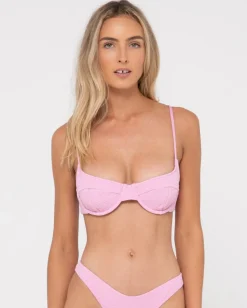 Top De Bikini Balconette Con Textura De Sandalo>Rusty New