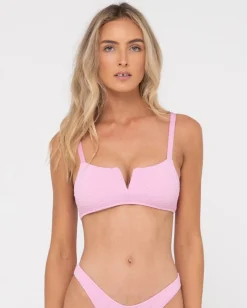 Top De Bikini Tipo Bralette Con Textura De Sandalo>Rusty Cheap