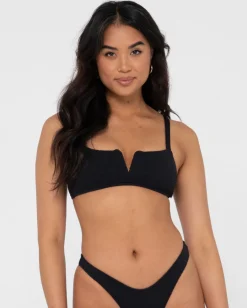Top De Bikini Tipo Bralette Con Textura De Sandalo>Rusty New