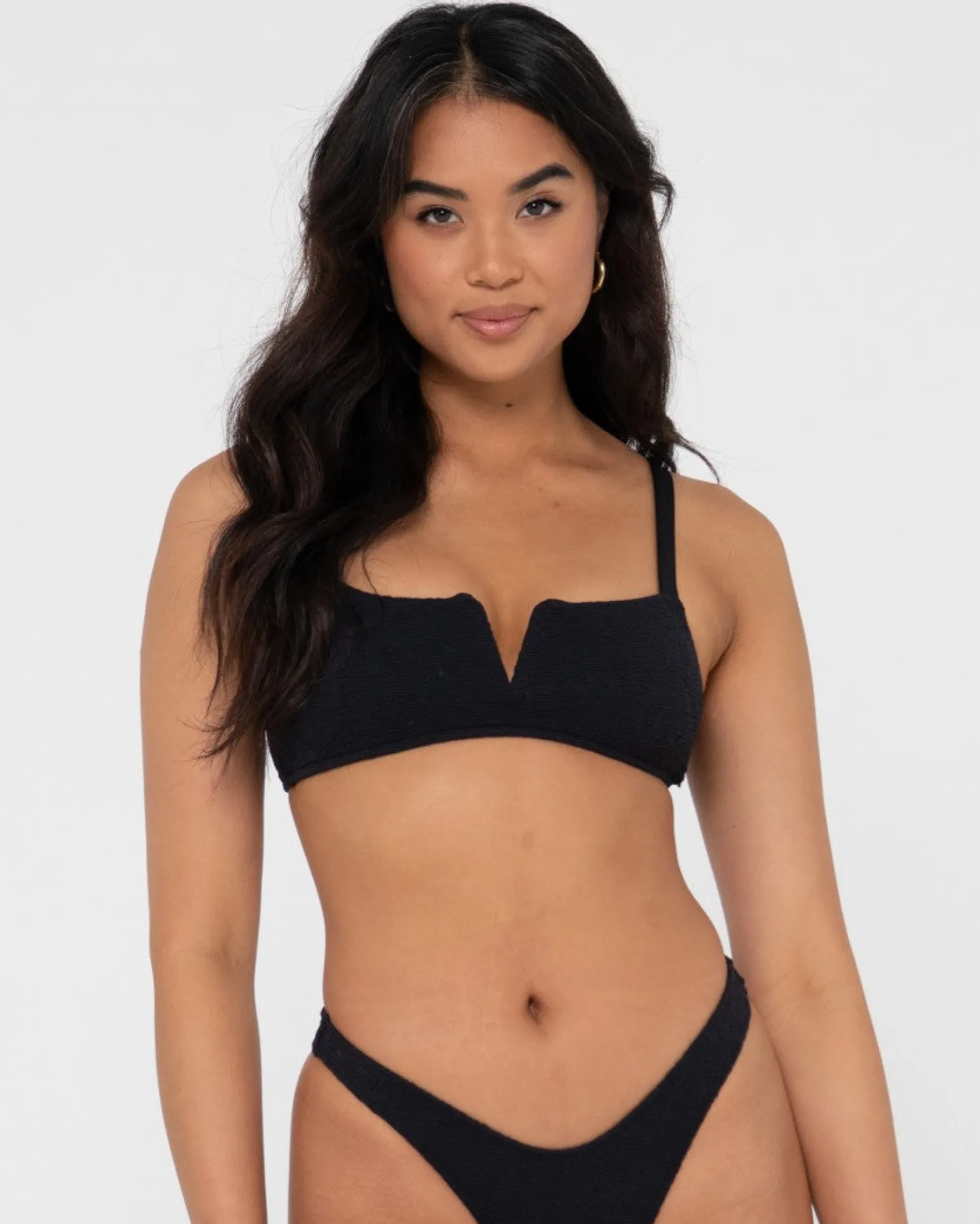 Top De Bikini Tipo Bralette Con Textura De Sandalo>Rusty New
