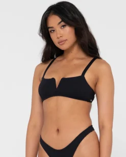 Top De Bikini Tipo Bralette Con Textura De Sandalo><noscript><img width=