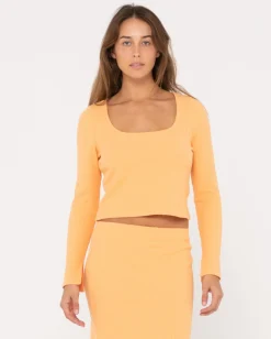 Top De Manga Larga De Canale Scarlett>Rusty Flash Sale