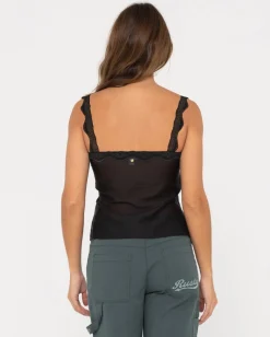 Top De Tirantes De Encaje Transparente De Maison>Rusty Shop
