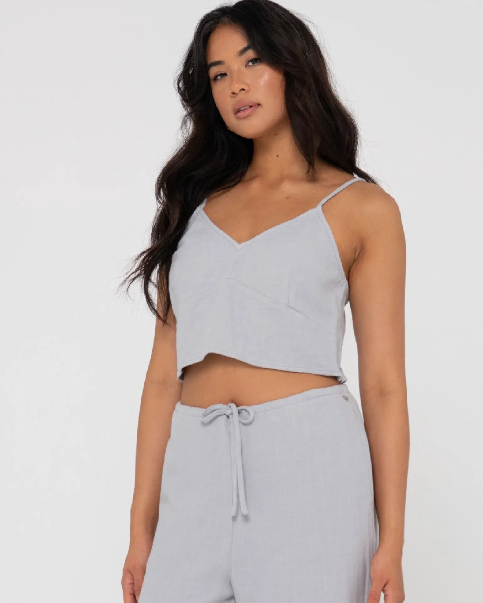 Top Lencero De Lino Con Cuello En V Carolina>Rusty Outlet