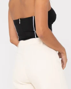 Top Sin Tirantes En Contraste Mika><noscript><img width=