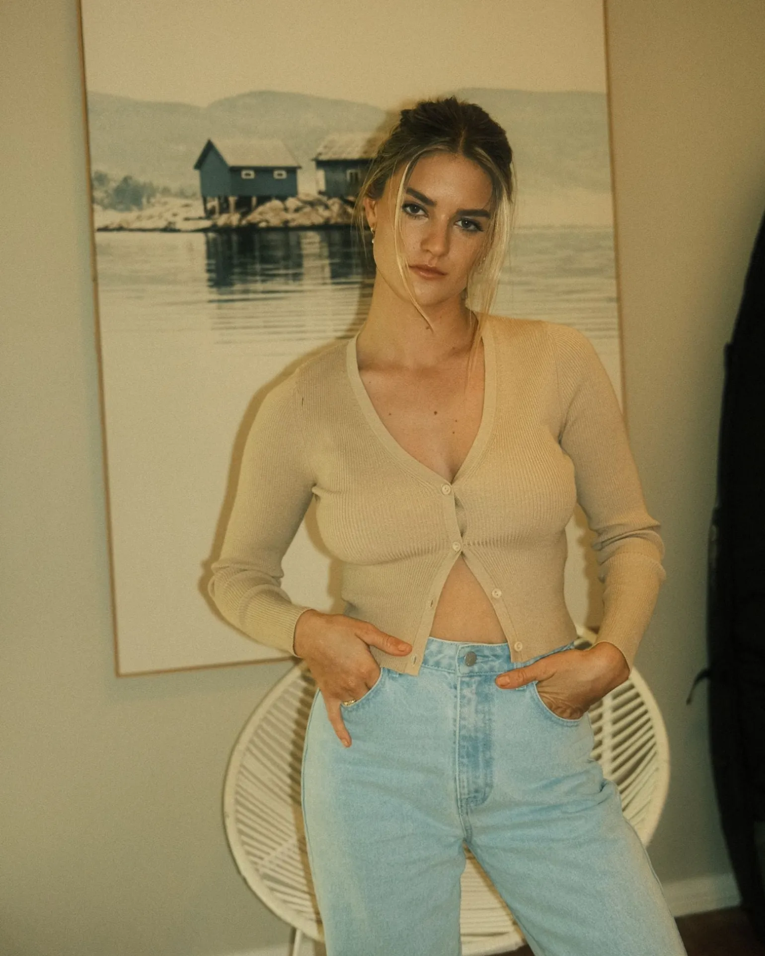Top Tipo Cardigan De Manga Larga Avalon>Rusty Cheap