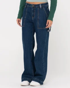 Vaqueros Carpinteros De Mezclilla De Talle Bajo Billie><noscript><img width=