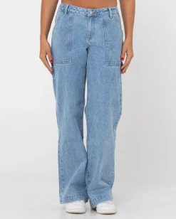 Vaqueros Carpinteros De Mezclilla De Talle Bajo Billie>Rusty Sale