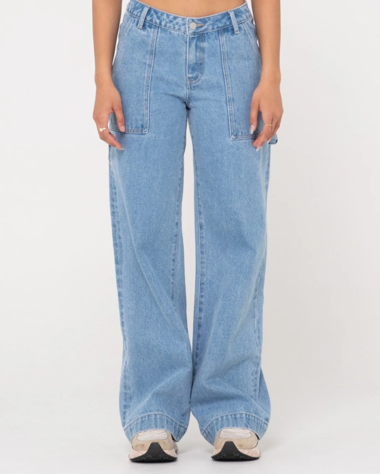 Vaqueros Carpinteros De Mezclilla De Talle Bajo Billie>Rusty Flash Sale
