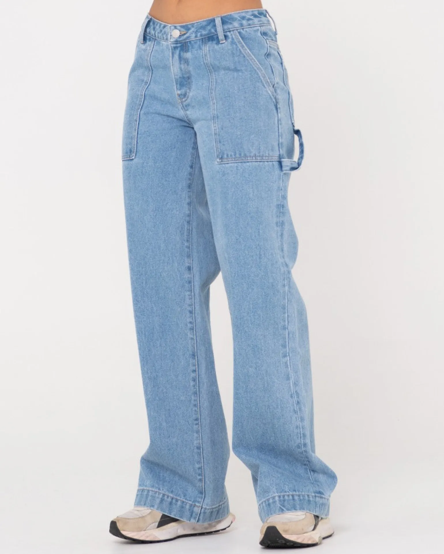 Vaqueros Carpinteros De Mezclilla De Talle Bajo Billie>Rusty Flash Sale