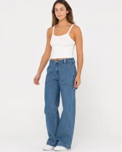 Vaqueros Carpinteros De Mezclilla De Talle Bajo Billie><noscript><img width=