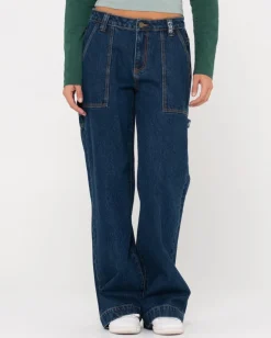 Vaqueros Carpinteros De Mezclilla De Talle Bajo Billie>Rusty Shop