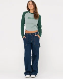 Vaqueros Carpinteros De Mezclilla De Talle Bajo Billie><noscript><img width=