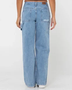 Vaqueros Carpinteros De Mezclilla De Talle Bajo Billie><noscript><img width=