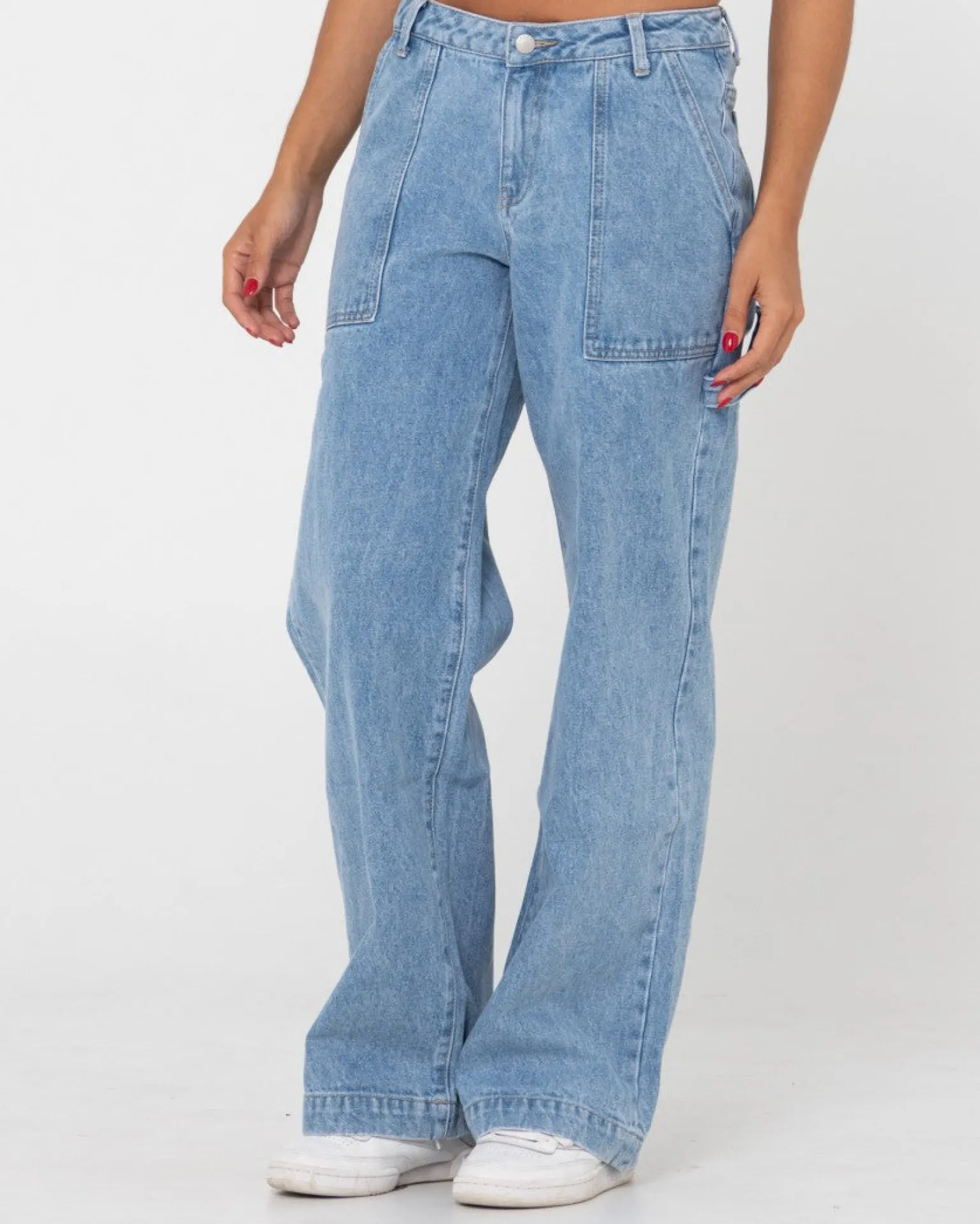 Vaqueros Carpinteros De Mezclilla De Talle Bajo Billie>Rusty Clearance