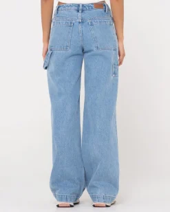 Vaqueros Carpinteros De Mezclilla De Talle Bajo Billie>Rusty Online