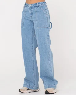 Vaqueros Carpinteros De Mezclilla De Talle Bajo Billie><noscript><img width=