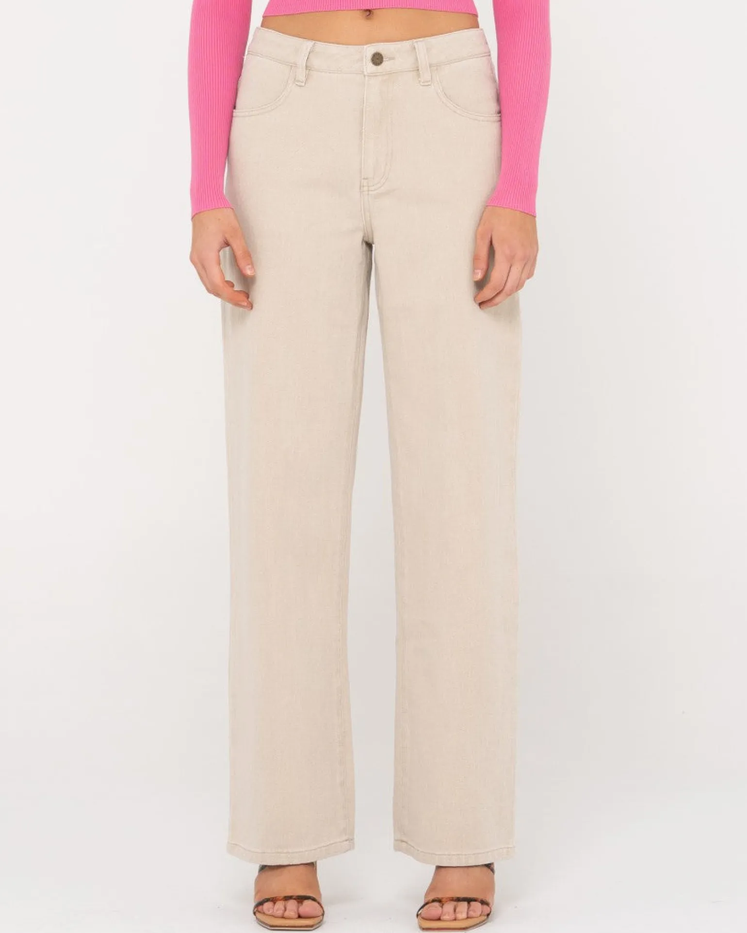 Vaqueros De Pernera Ancha Y Talle Medio Archer>Rusty Discount