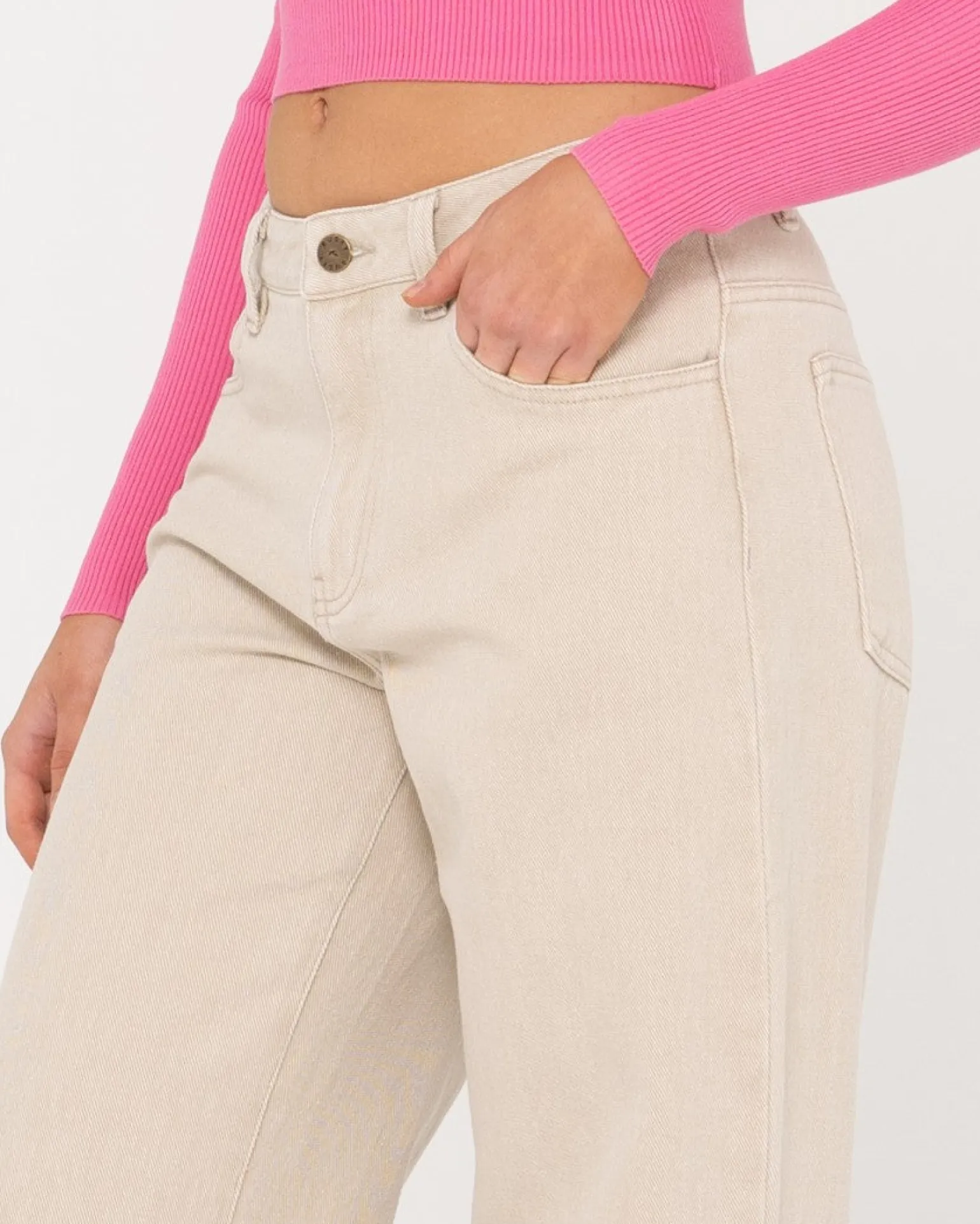 Vaqueros De Pernera Ancha Y Talle Medio Archer>Rusty Discount
