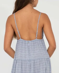 Vestido Largo A Rayas Con Capas Siena><noscript><img width=