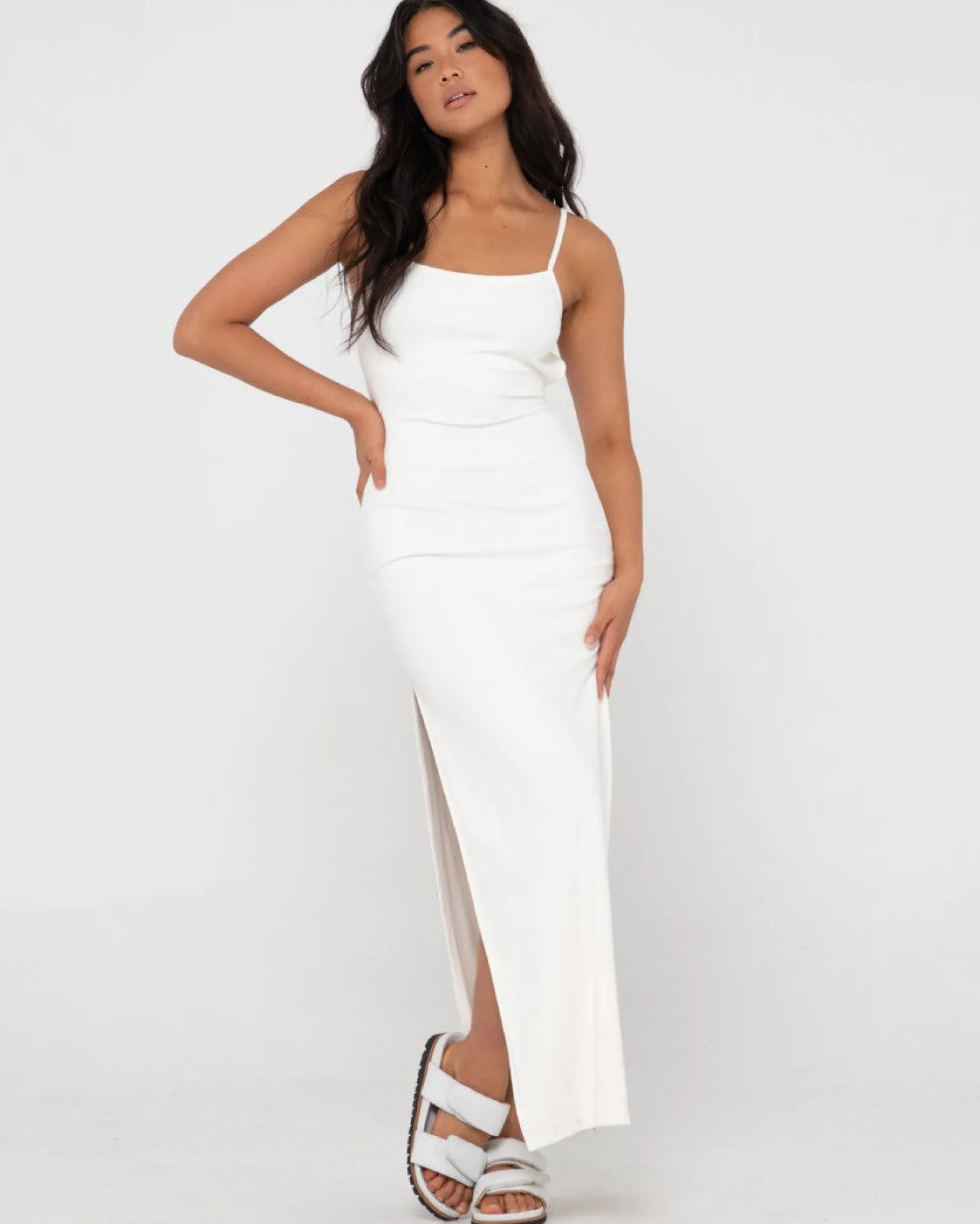 Vestido Largo Con Abertura Lateral Vicky>Rusty Cheap