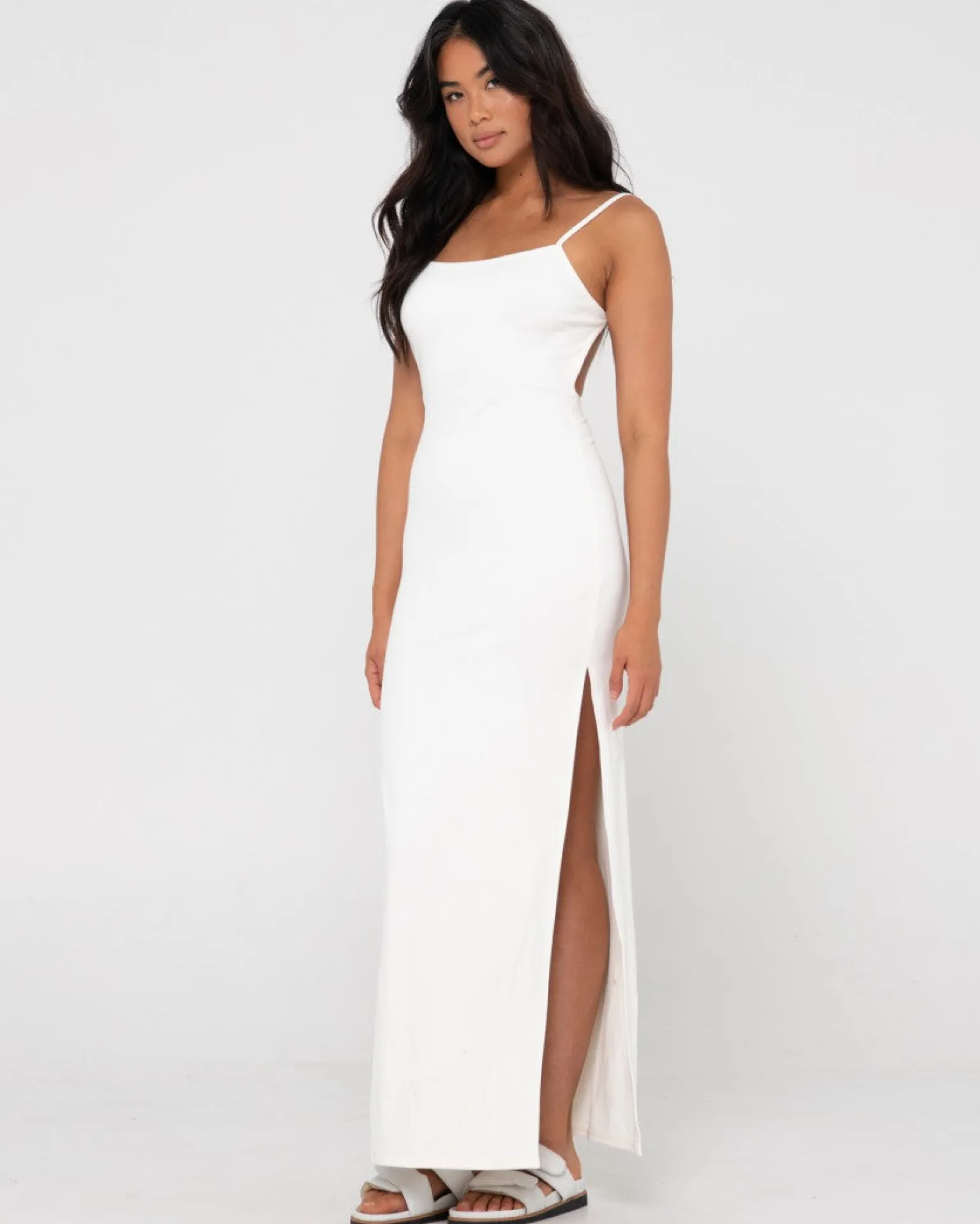 Vestido Largo Con Abertura Lateral Vicky>Rusty Cheap