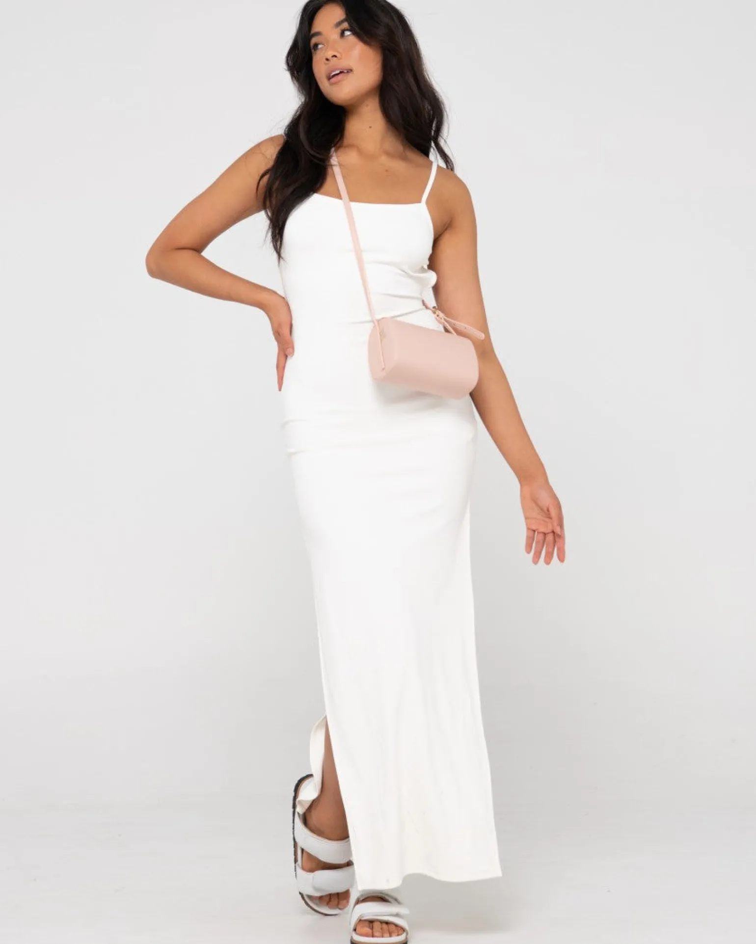 Vestido Largo Con Abertura Lateral Vicky>Rusty Cheap