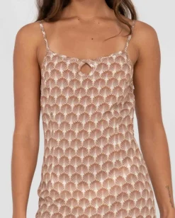 Vestido Largo Con Aberturas Y Estampado Panama><noscript><img width=