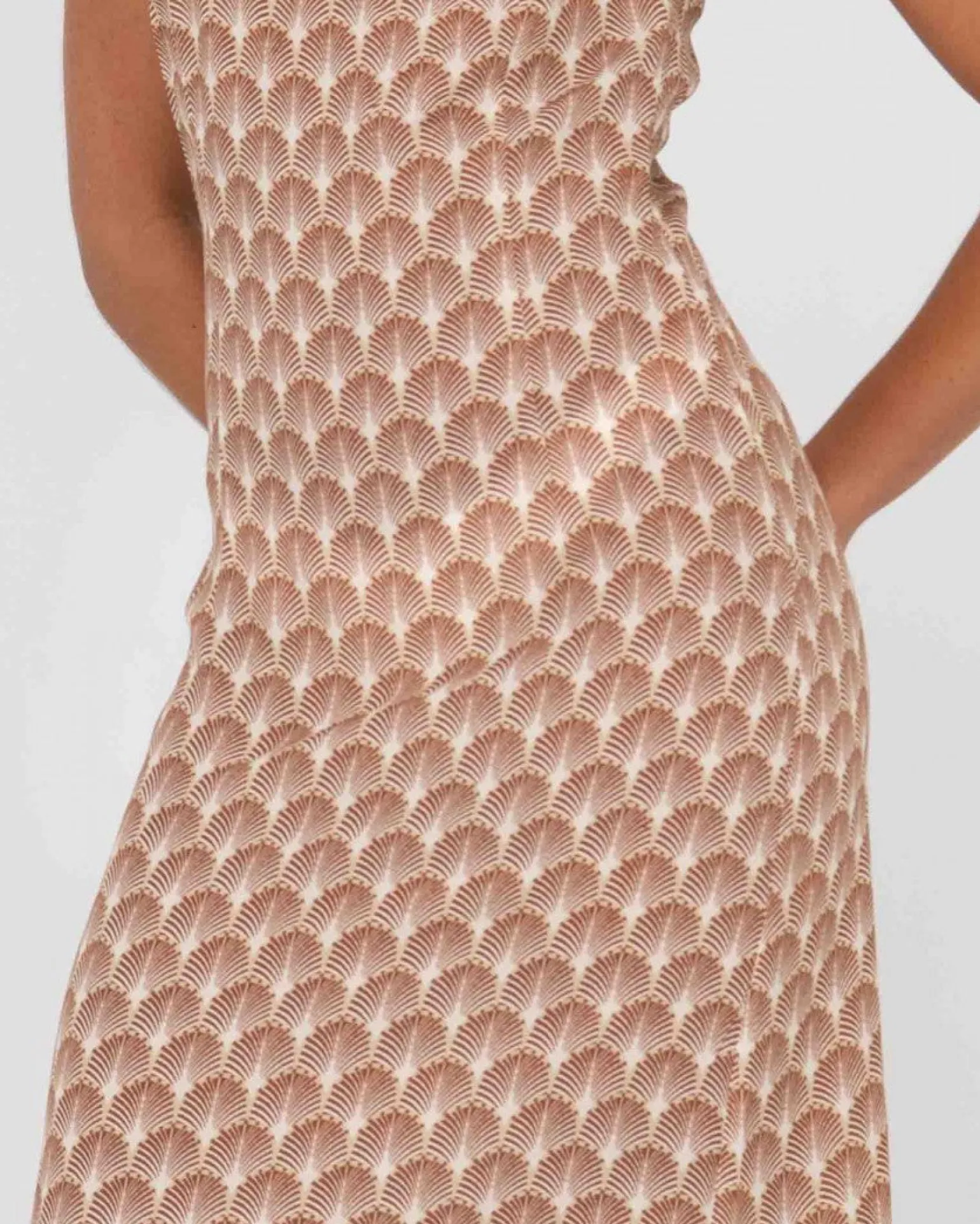 Vestido Largo Con Aberturas Y Estampado Panama>Rusty Discount