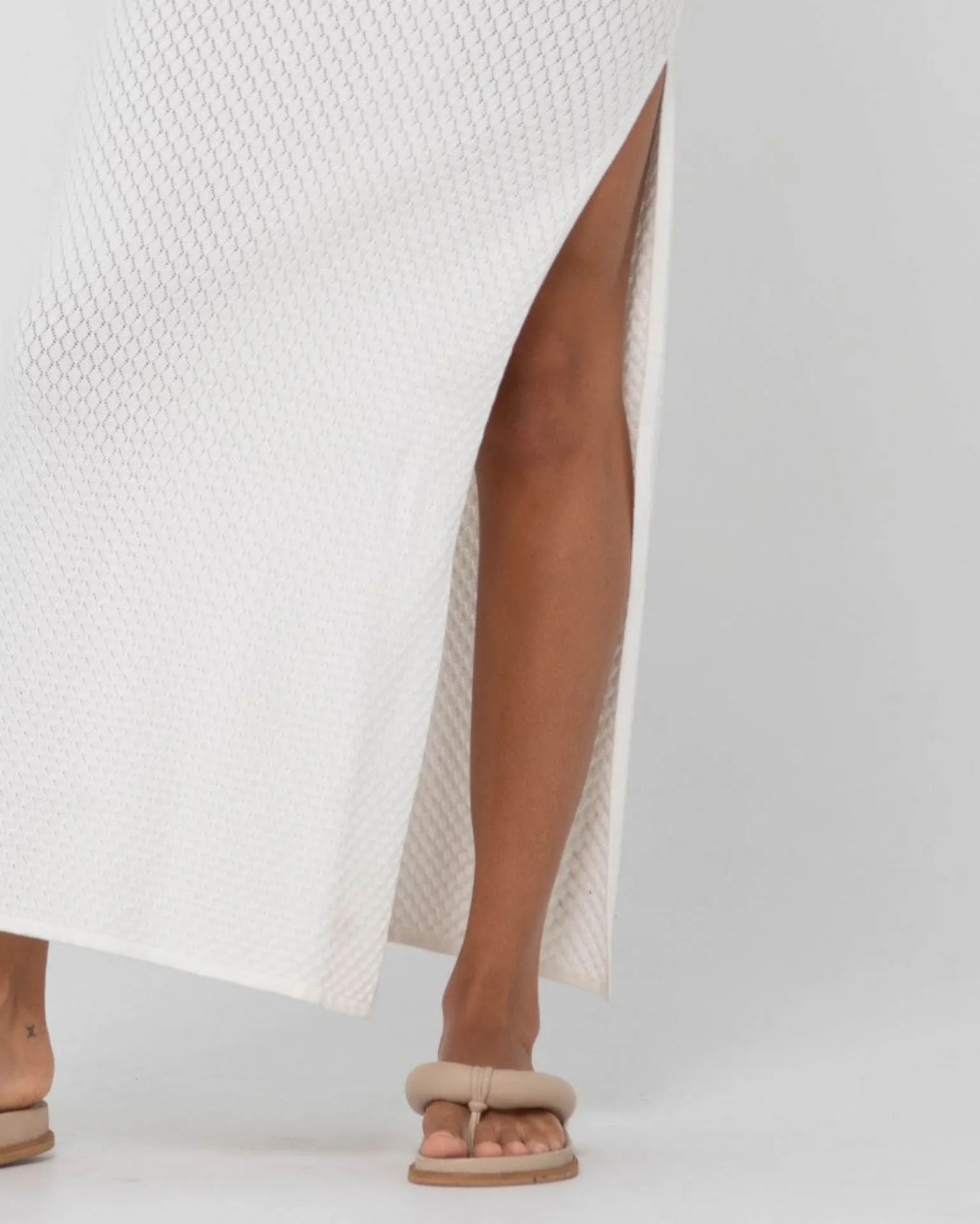 Vestido Largo Lencero De Punto Con Cuello En V Florence>Rusty Outlet