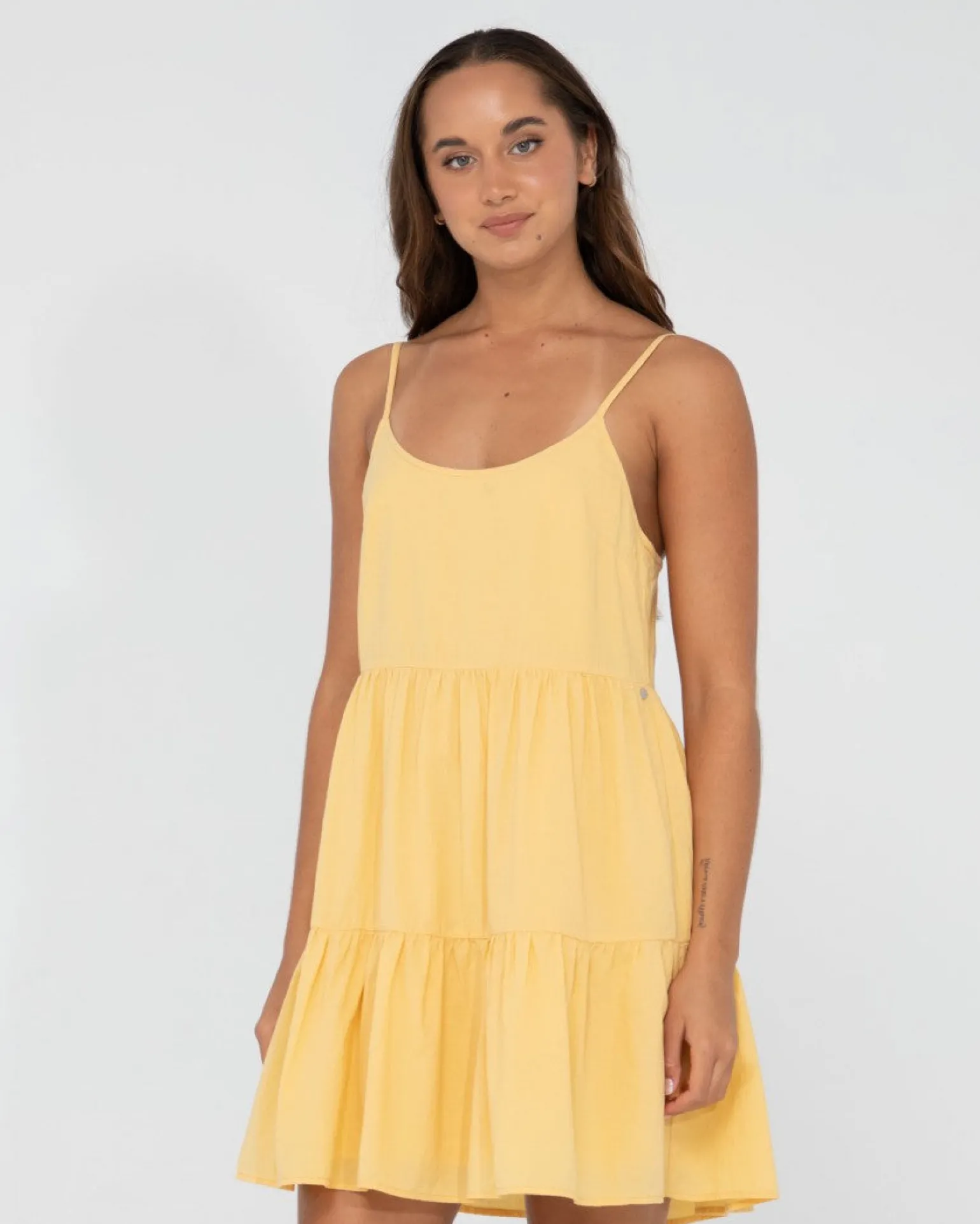 Vestido Lencero Escalonado Heather>Rusty Cheap
