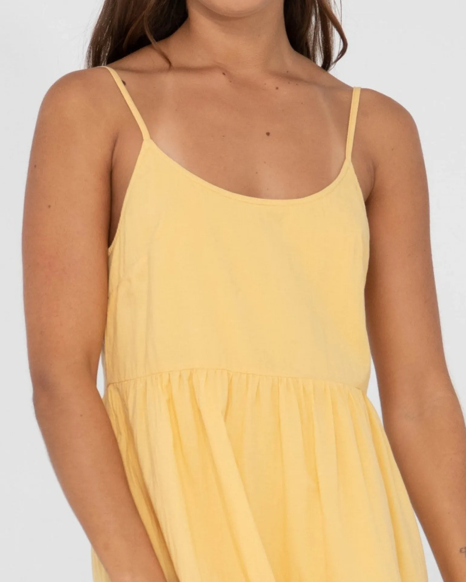 Vestido Lencero Escalonado Heather>Rusty Cheap