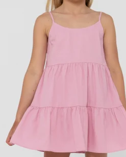 Vestido Lencero Escalonado Sweet Water Para Ninas><noscript><img width=